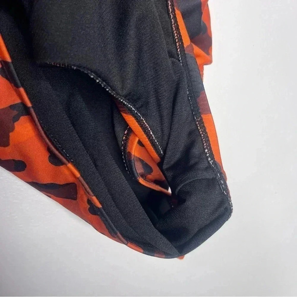 Social Angel Orange Leopard Print One Piece Swimsuit Size Medium - Picture 4 of 7